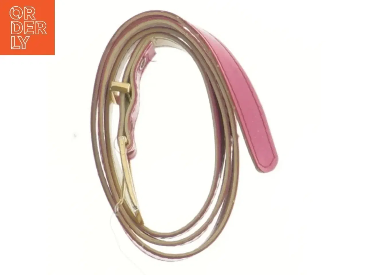 Billede 2 - Pink bælte med guldspænde (str. 90 cm)