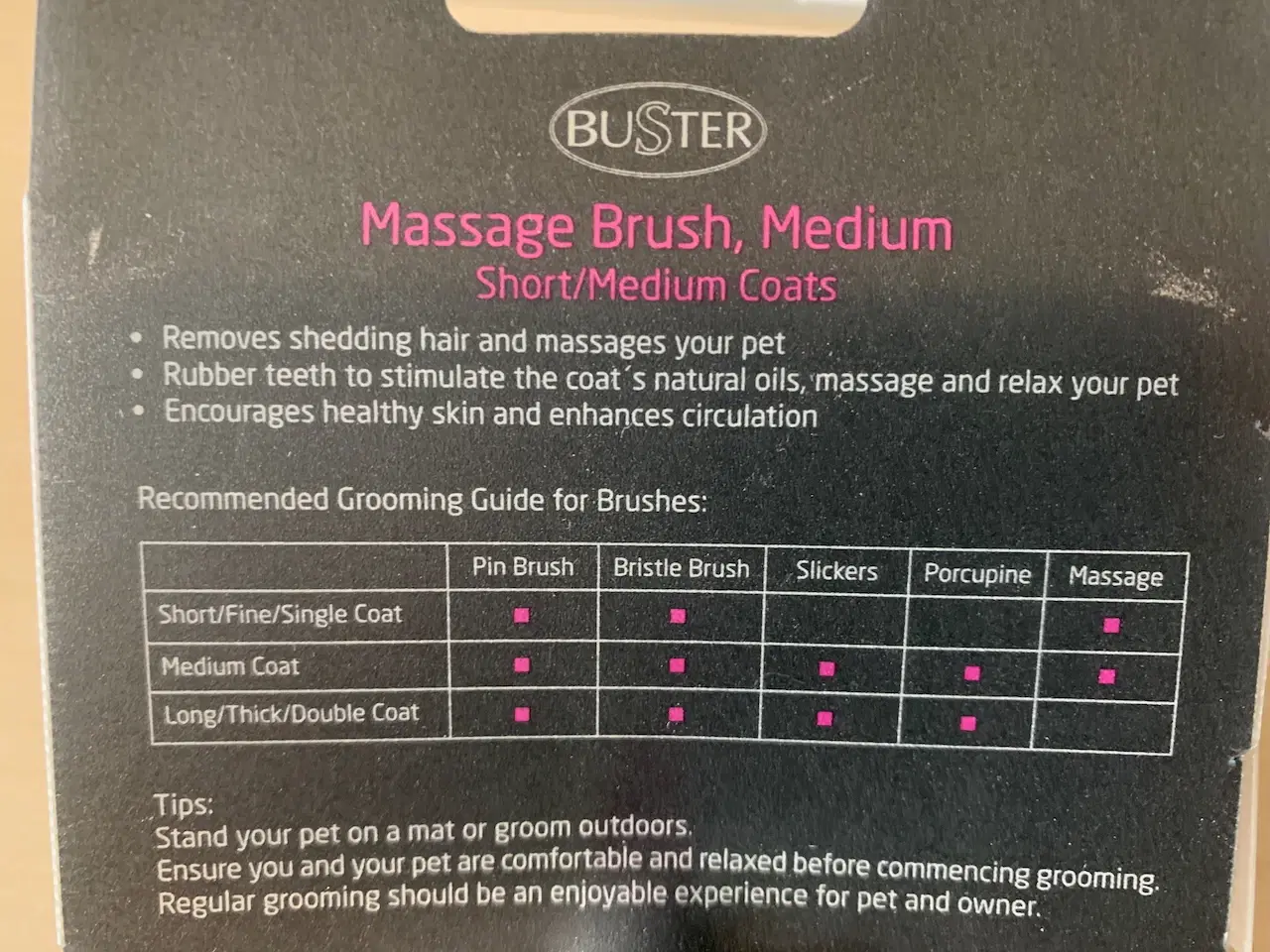 Billede 5 - Massage Medium børste krop- & pelspleje