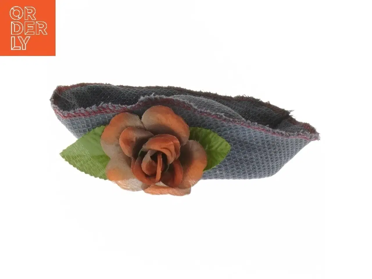 Billede 1 - Dekorativ hat med blomster (str. Ø 17 cm)