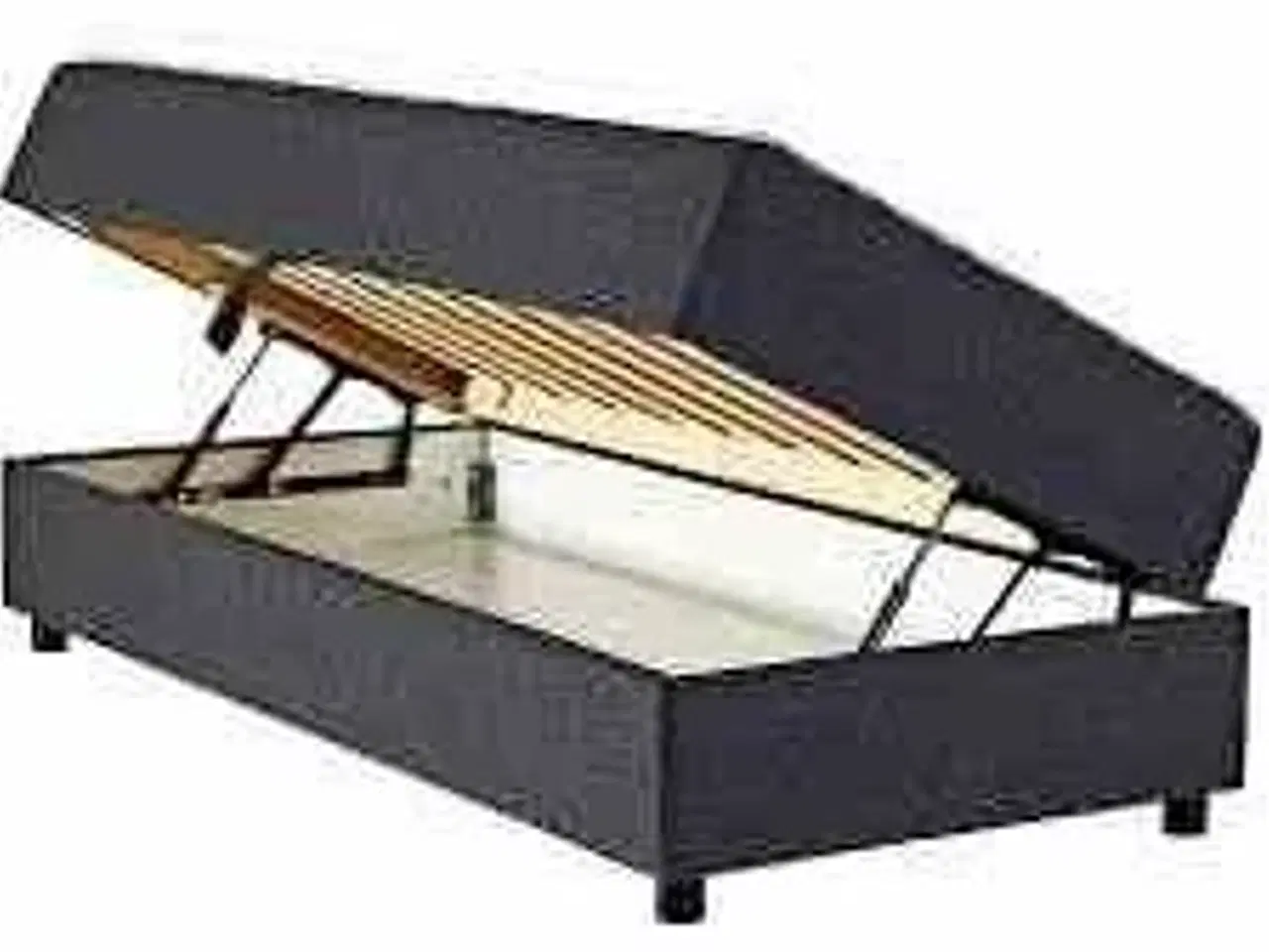 Billede 2 - Nordisk Fjer B110 seng med opbevaring 120x200 cm Antracit