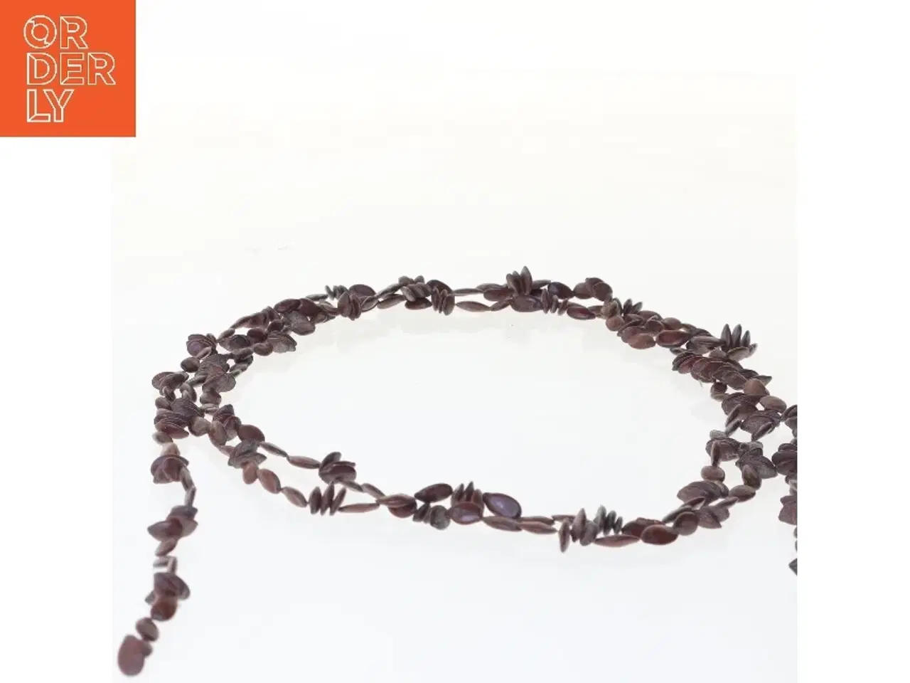 Billede 2 - Lang halskæde med brune perler (str. 140 cm)