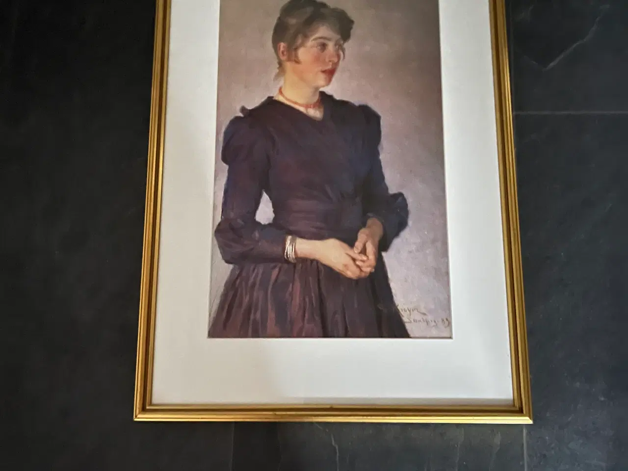 Billede 1 - Krøjer malerie indrammet