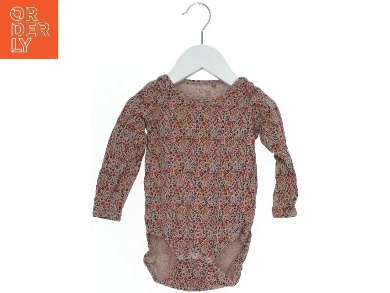 Billede 1 - Blomstret langærmet bodystocking fra VRS (str. 80)