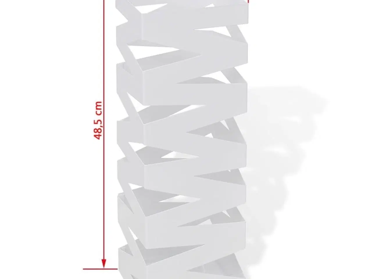 Billede 5 - Hvid kvadratisk holder til paraplyer og stokke, stål, 48,5 cm
