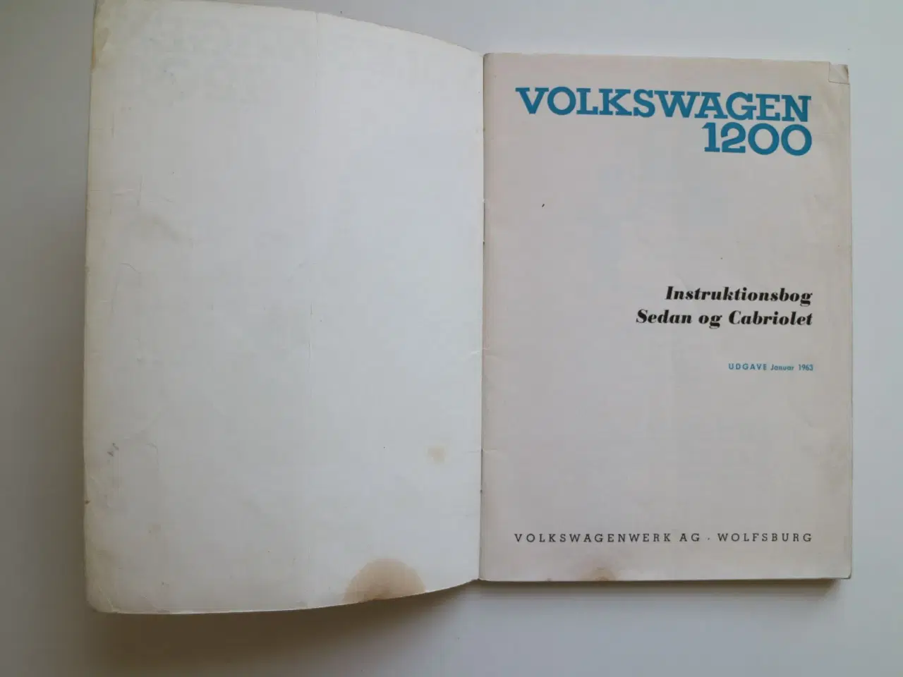 Billede 4 - Instruktionsbog - VW 1200 - sedan & Cabriolet 1963