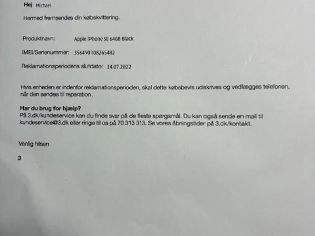 Billede 1 - Iphone Se 64GB