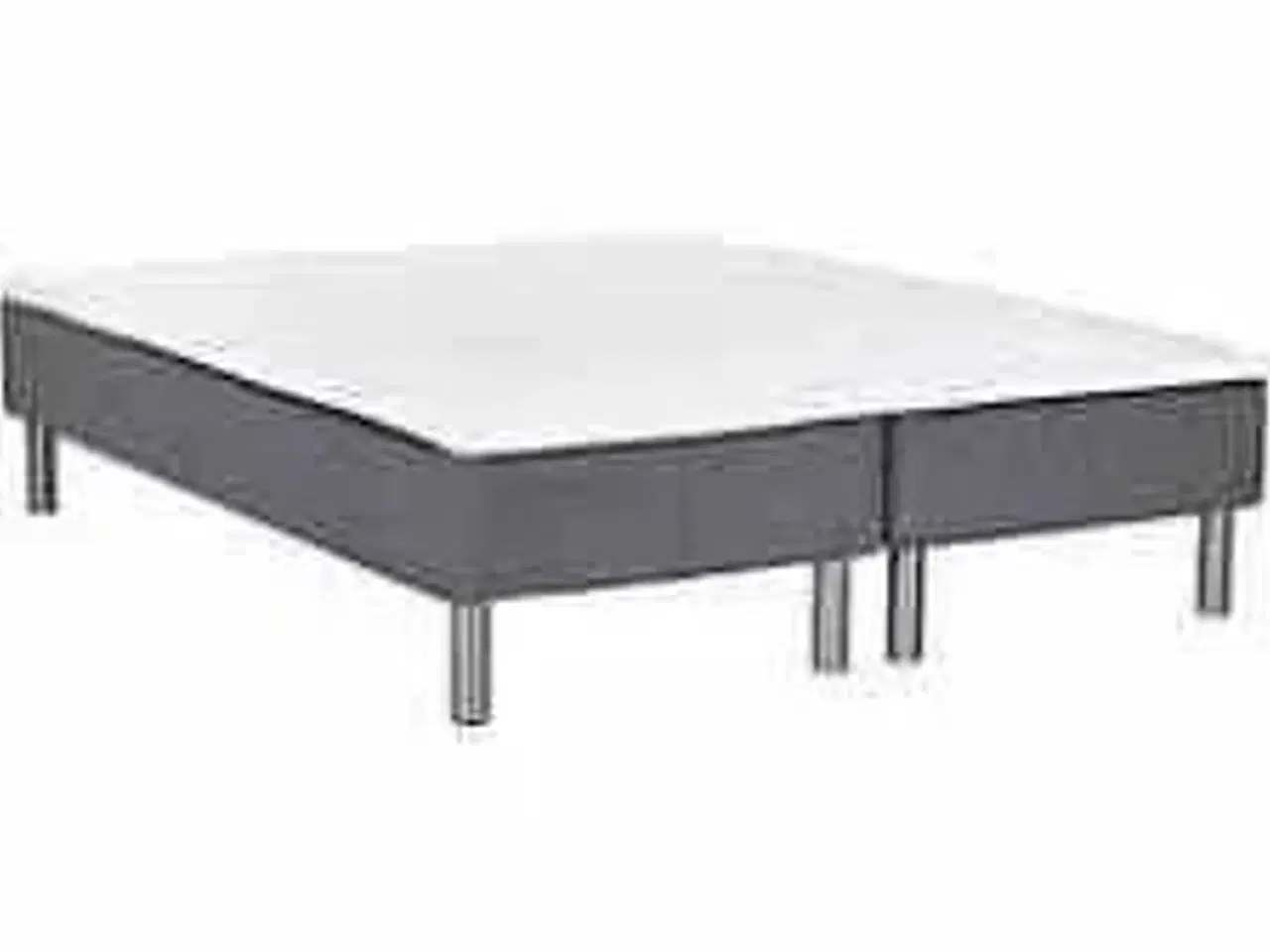 Billede 1 - Nordisk Fjer boxmadrasseng med stålben og top 180x200 cm