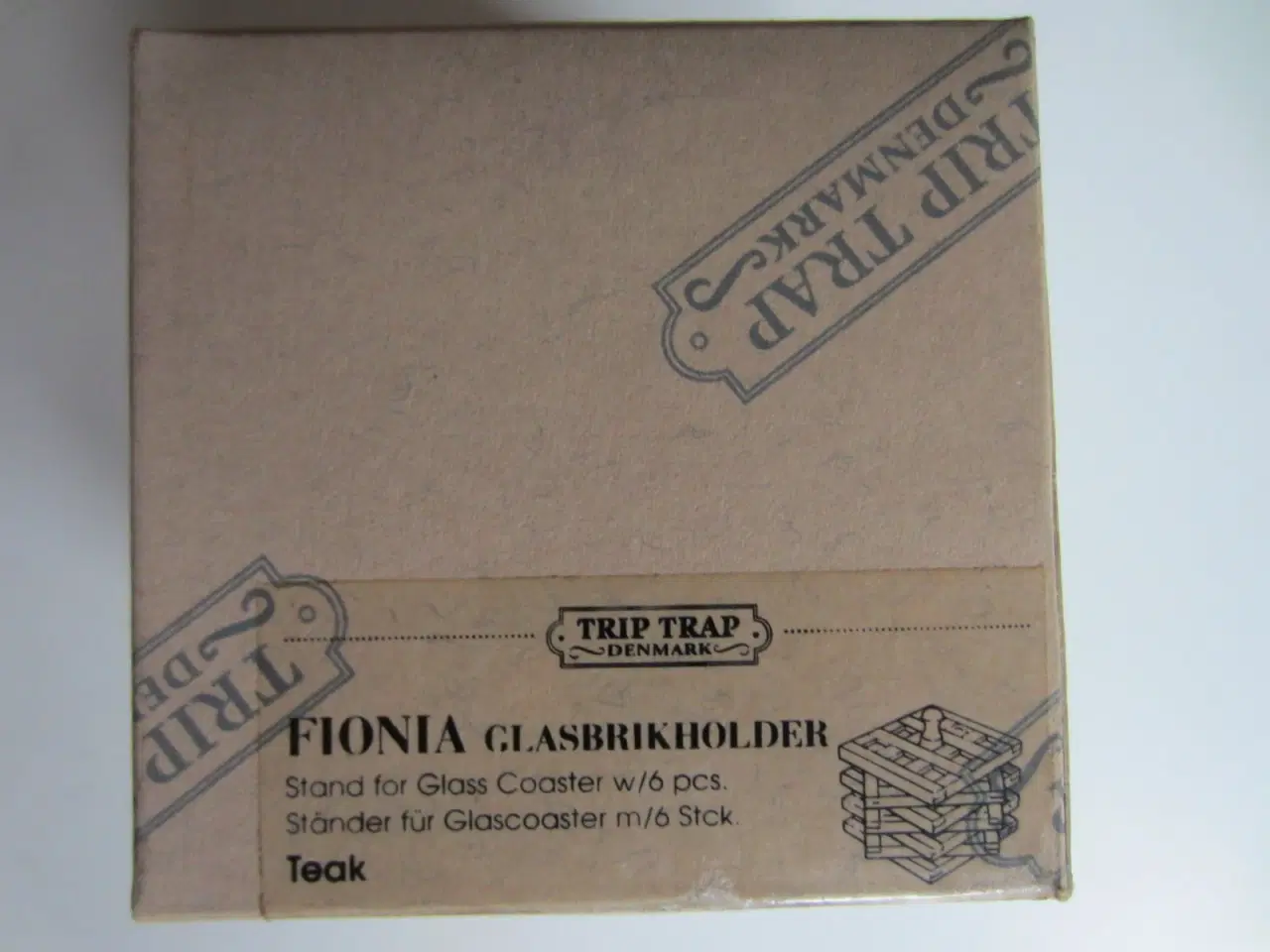 Billede 5 - Trip Trap teak træs Coastere FIONIA glasbrikholder