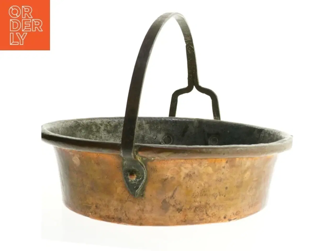 Billede 2 - Antik kobber fad spand (str. Ø. 31 cm)