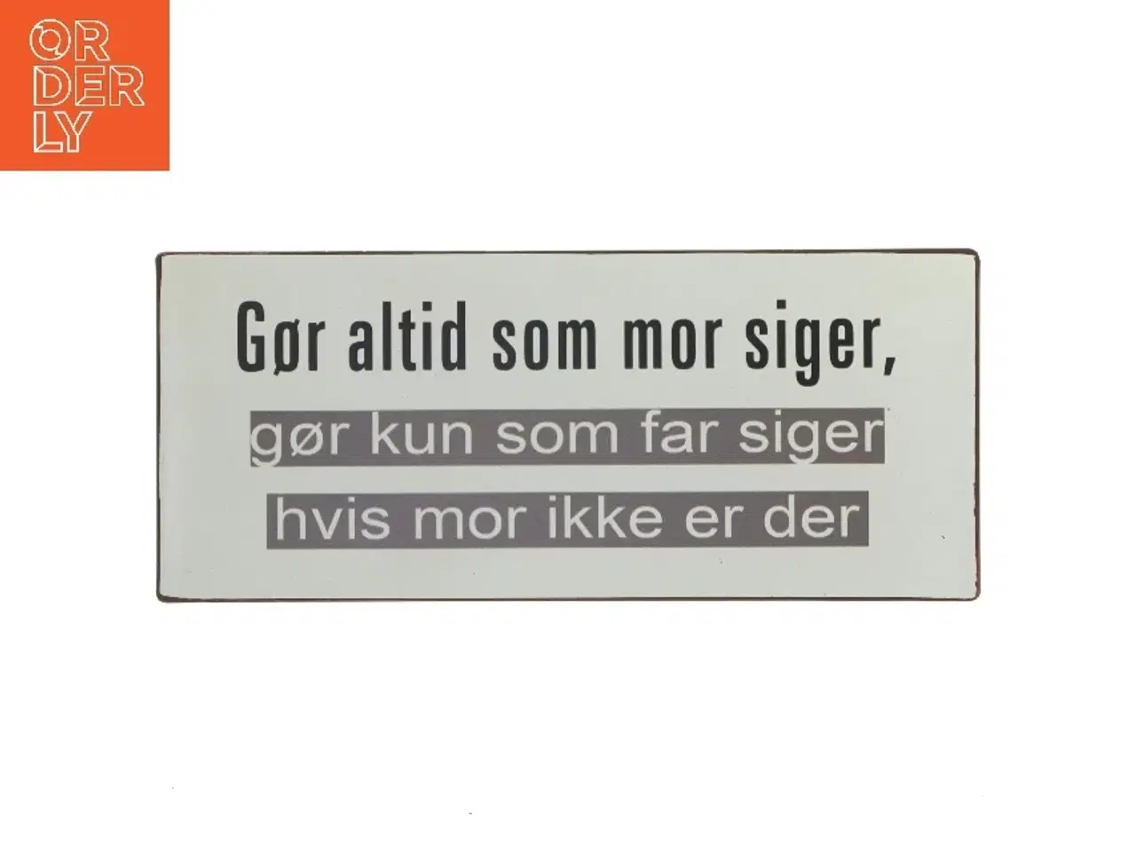 Billede 1 - Metalplade med tekst fra Lafinesse (str. 30,5x13 cm)