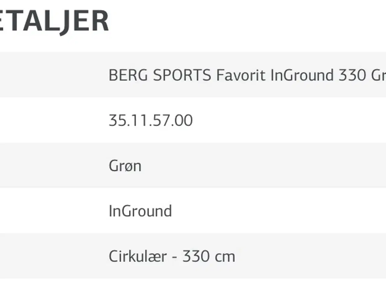 Billede 3 - Trampolin BERG SPORTS FAVORIT INGROUND GRØN