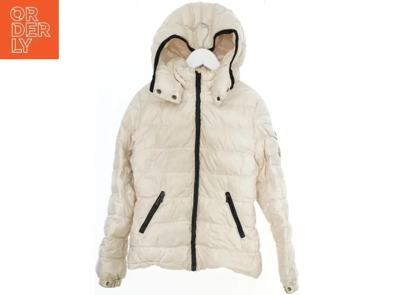 Billede 1 - Moncler. Lysebrun vindjakke med hætte fra Moncler (str. 140)