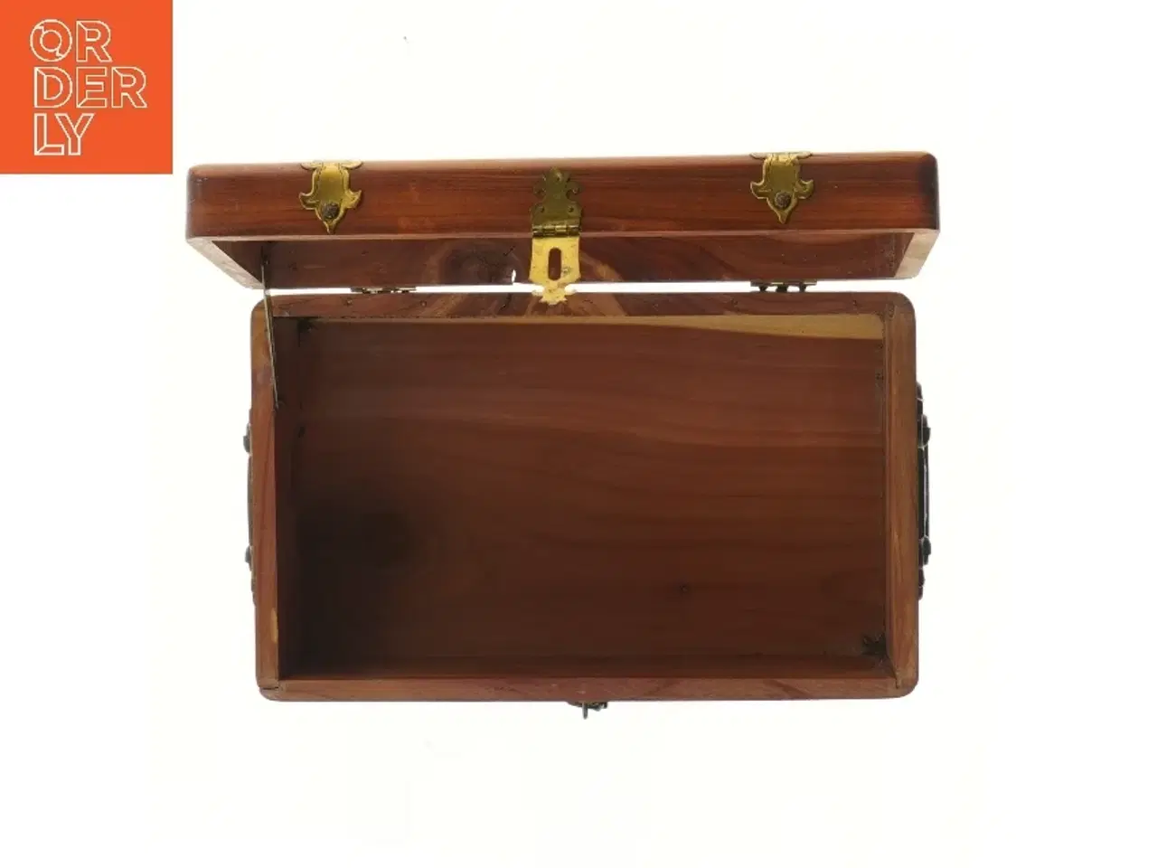 Billede 3 - Trækasse med metalbeslag (str. 25,5x15,5 cm)