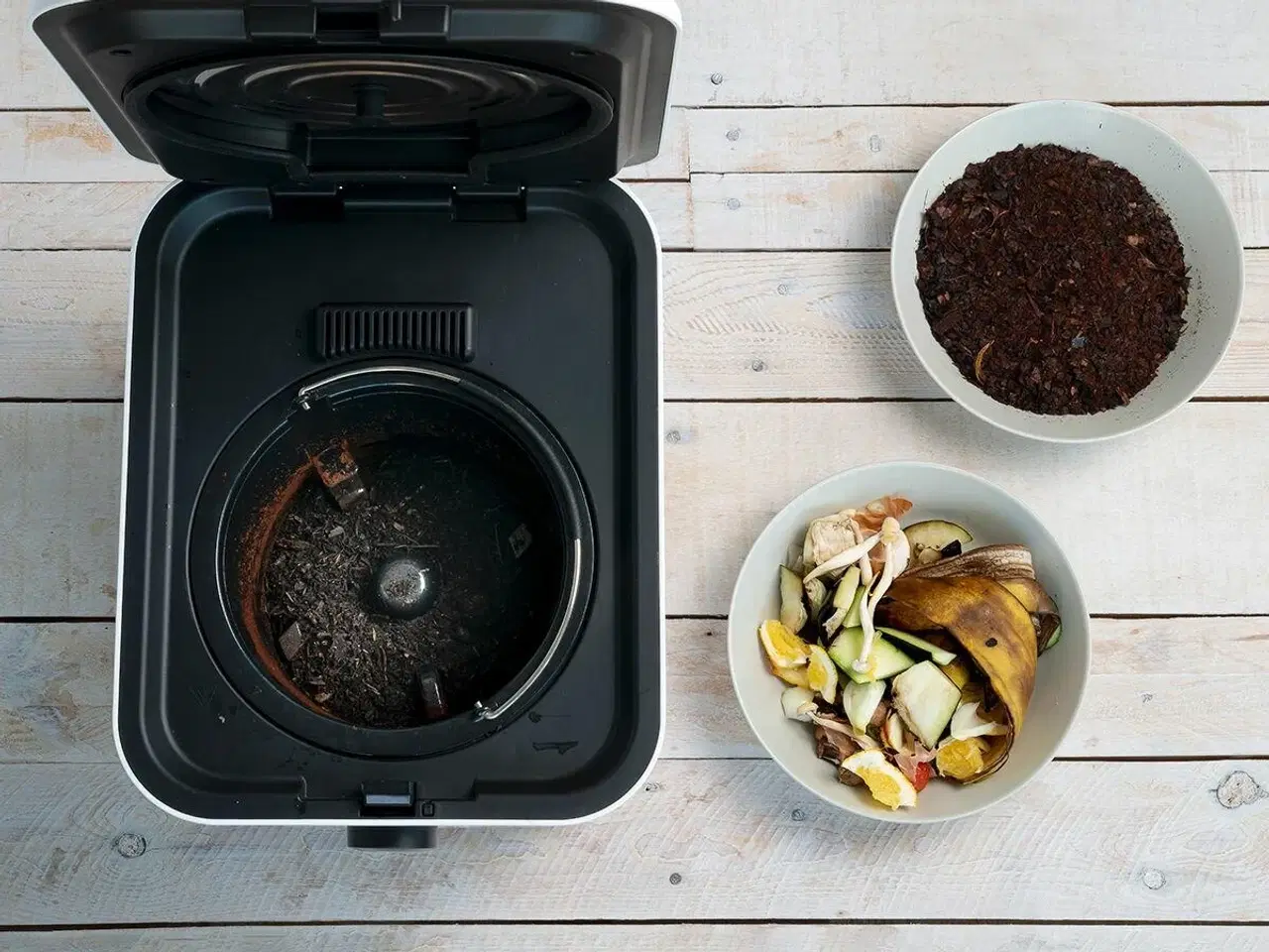 Billede 3 - Ewooster elektrisk kompostkværn til køkken - 3 l, 550 W