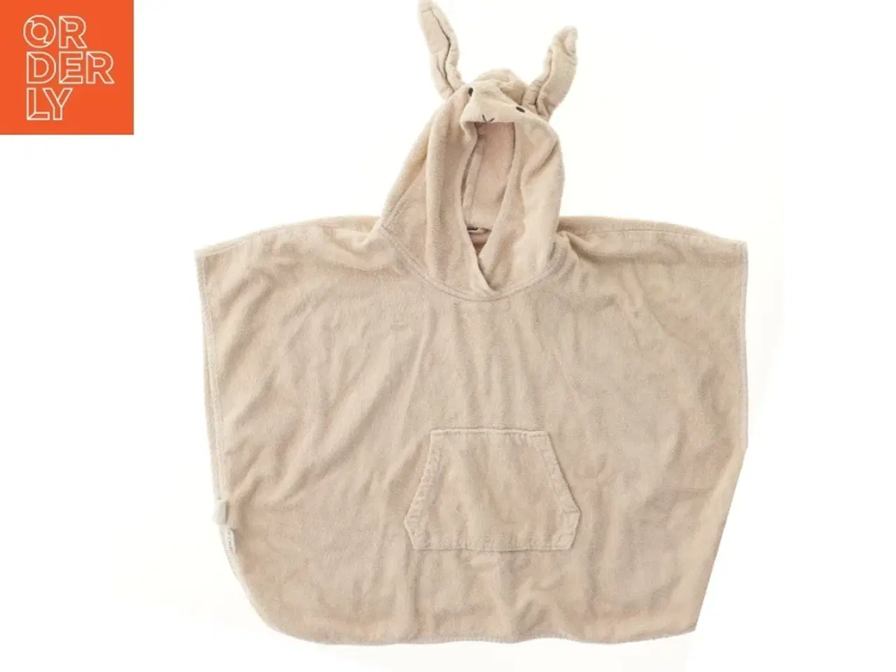 Billede 1 - Børneponcho med hætte og ører (str. 70x53 cm)