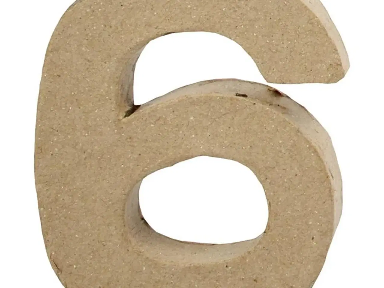Billede 1 - Tal, 6, H: 10 cm, B: 8,2 cm, tykkelse 1,7 cm, 1 stk.