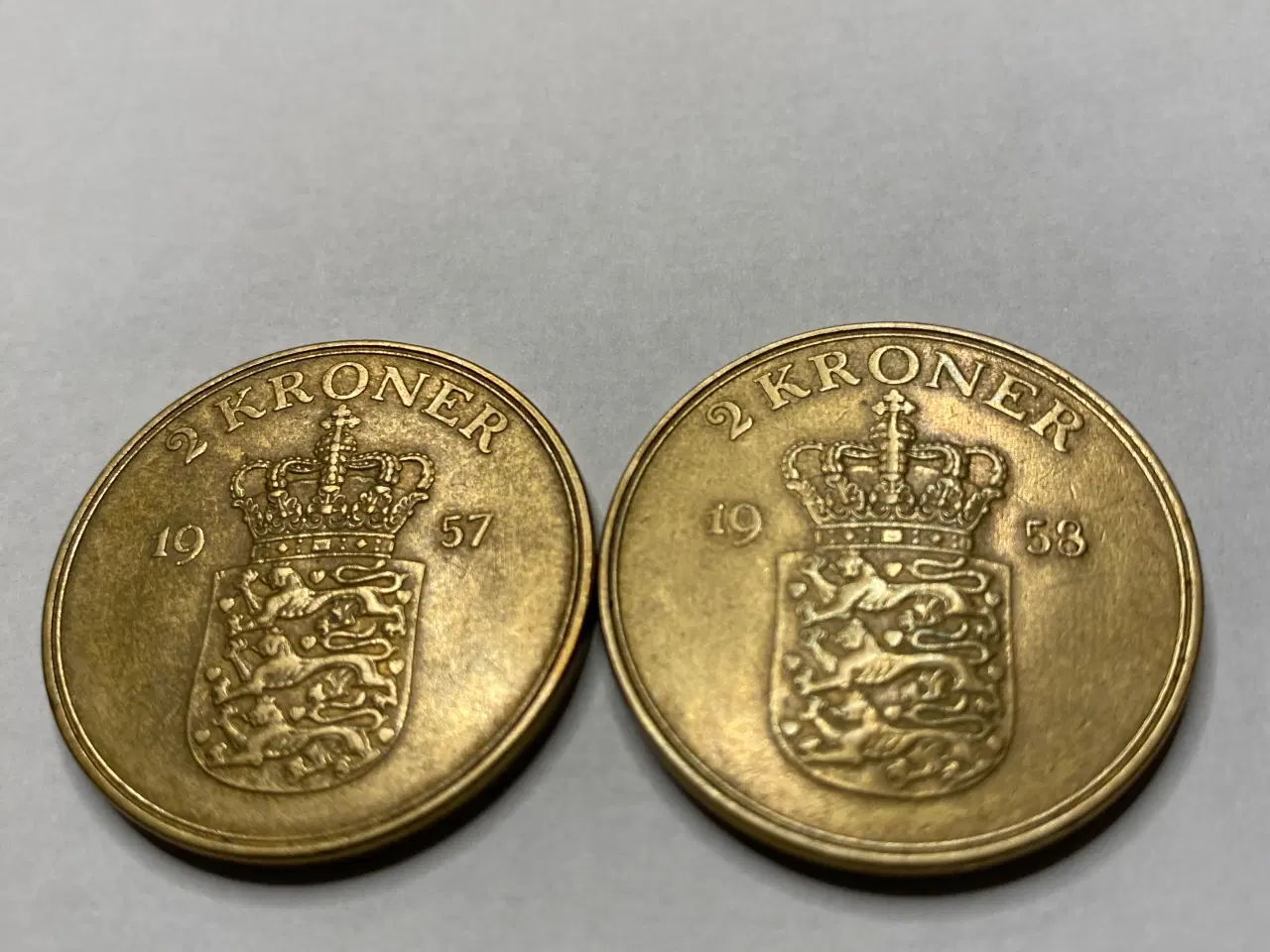 Billede 1 - Mønter 2 kroner 1957 og 1958
