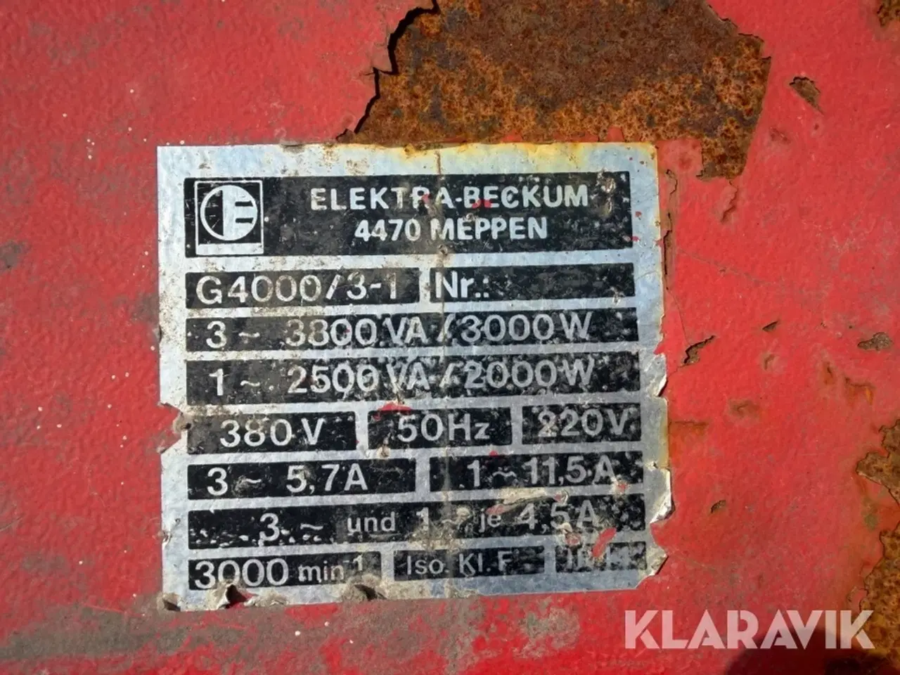 Billede 9 - Generator Elektra Beckum