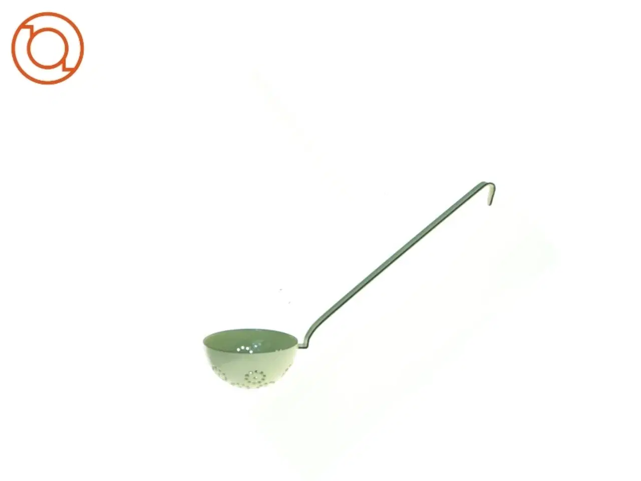 Billede 1 - Vintage grøn hulske eller øse i metal (str. 33 cm)