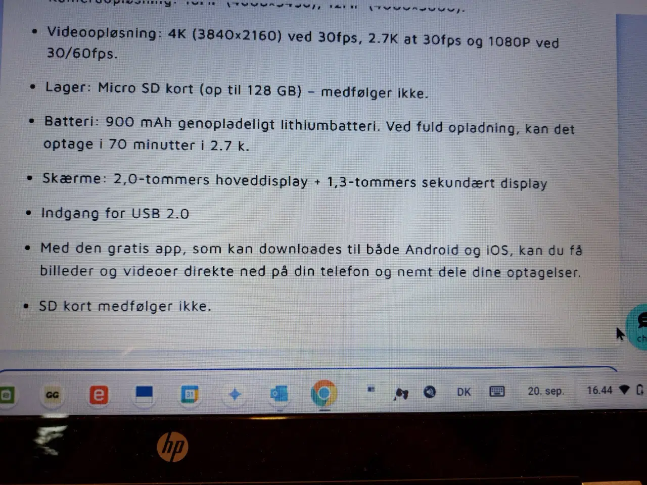 Billede 9 - ACTIONSCAMERA/DASHBOARD TIL BILEN OG CYKLEN