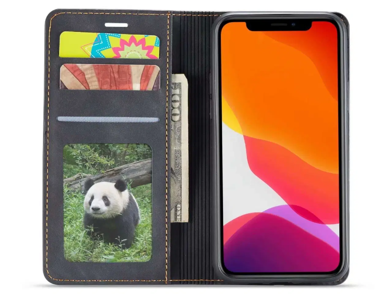 Billede 5 - Magnetisk Flip Cover til iPhone – Sort