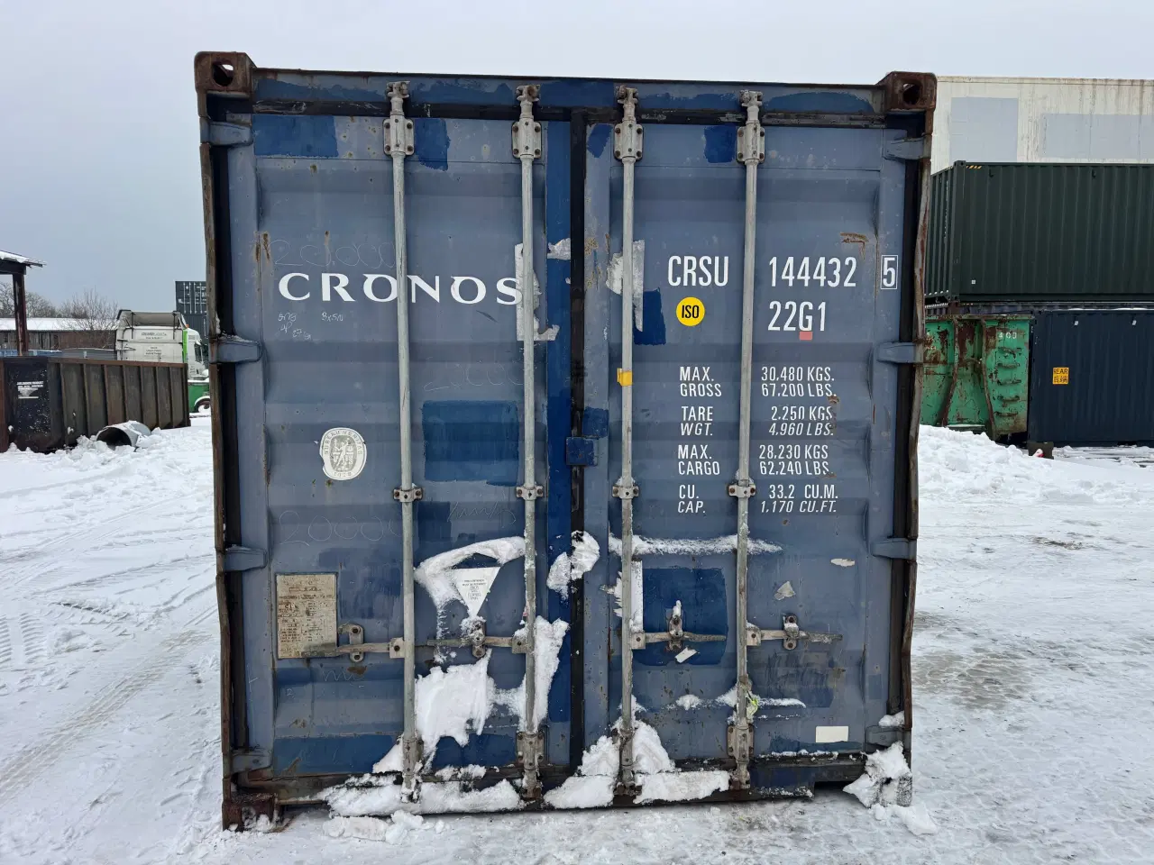 Billede 2 - Brugt 20 fods Isoleret Container-ID: CRSU 144432-5