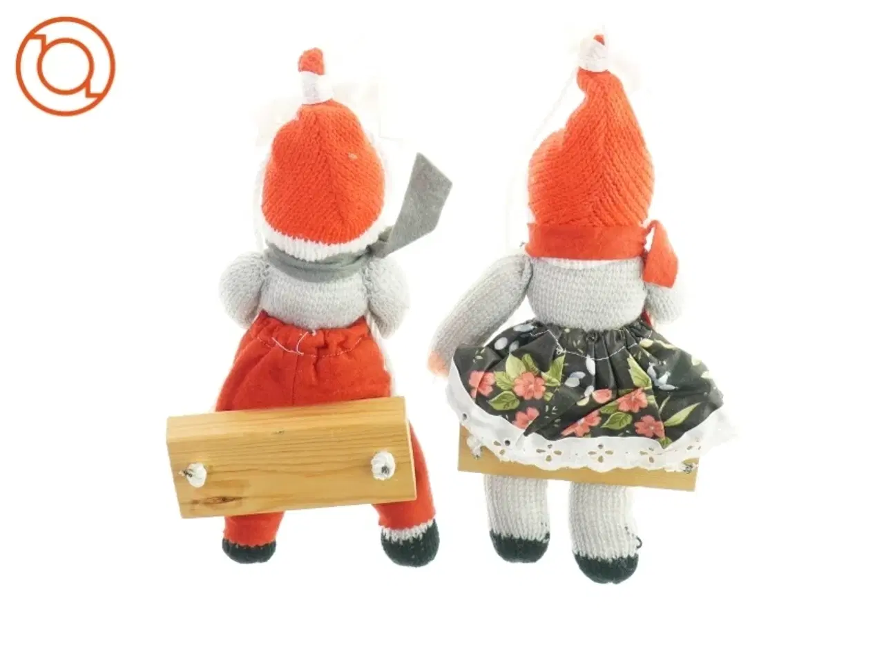 Billede 2 - Juledreng og julepige fra Ukendt (str. LB: 30x14cm)