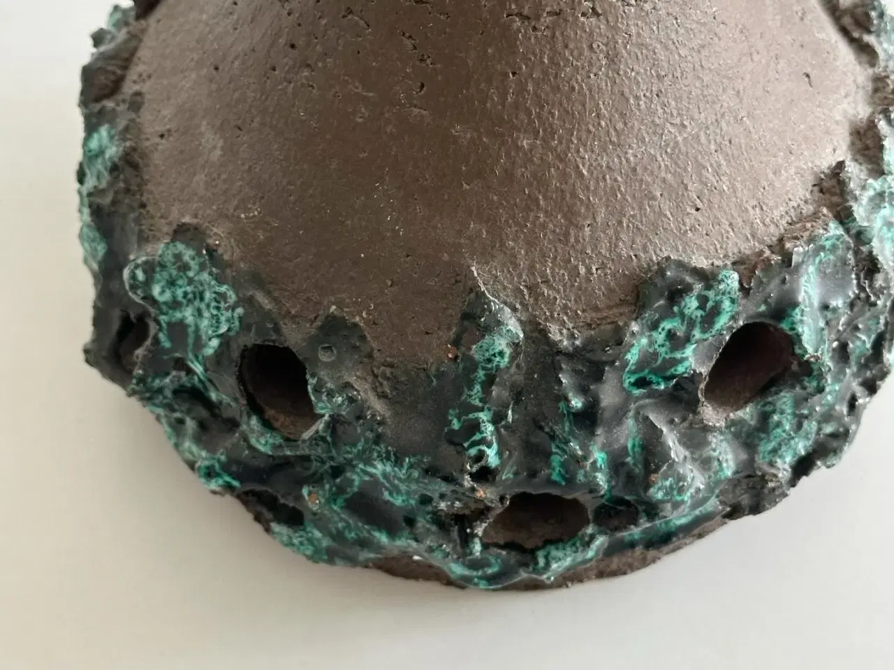 Billede 6 - Lampefod, keramik m blågrøn glasur, NB