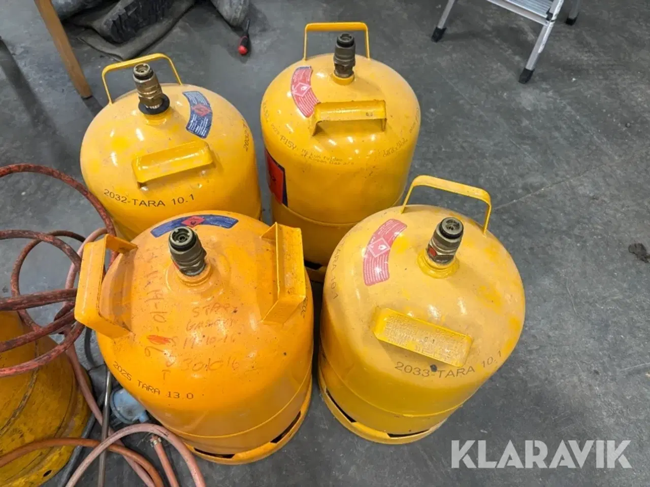 Billede 4 - Tomme gasflasker med brændere