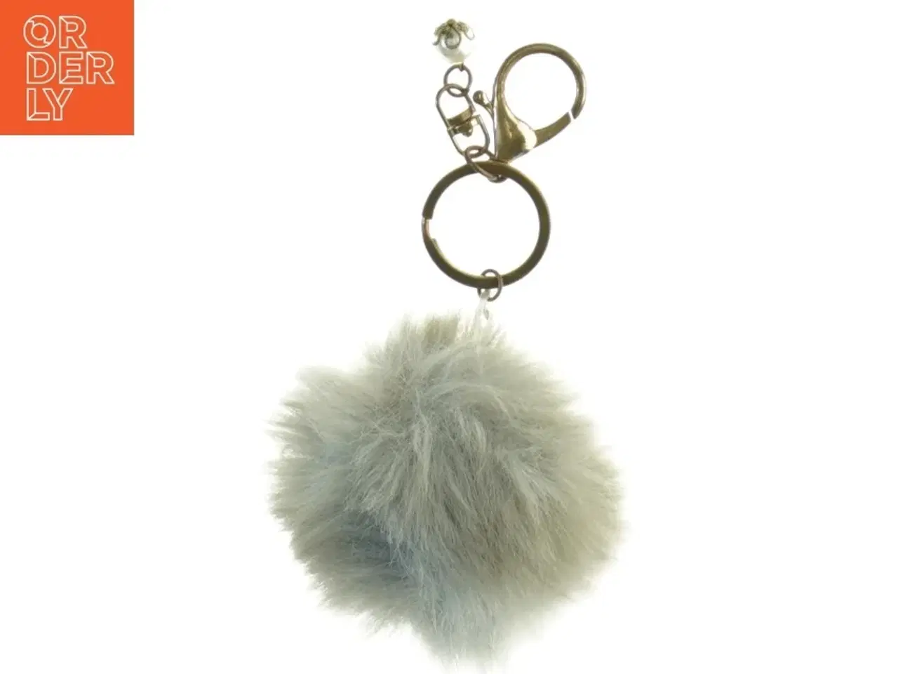 Billede 3 - Pels pompon nøglering (str. 6 cm)