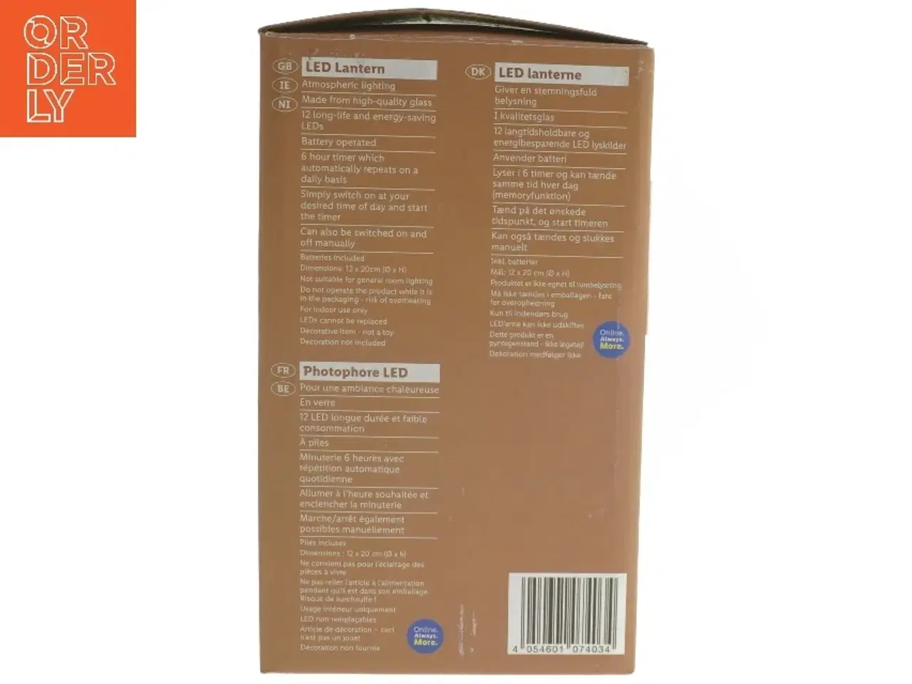 Billede 4 - LED-lanterne fra Livarno (str. Ø 12 cm højde 20 cm)