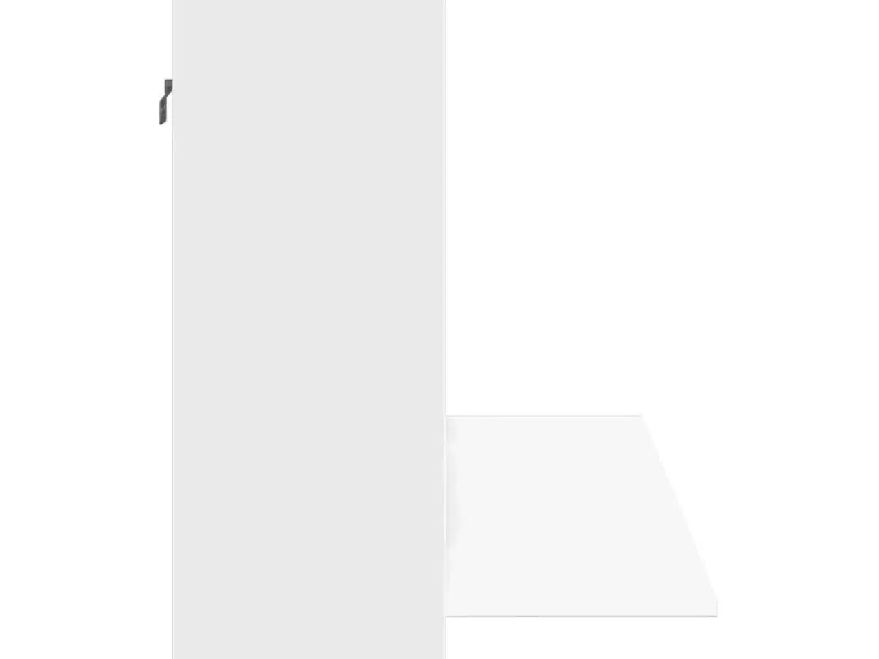 Billede 5 - Væghængt skrivebord 105x48x75 cm konstrueret træ hvid