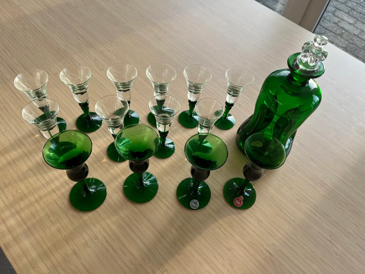 Billede 7 - Holmegaard karaffel med 14 glas 