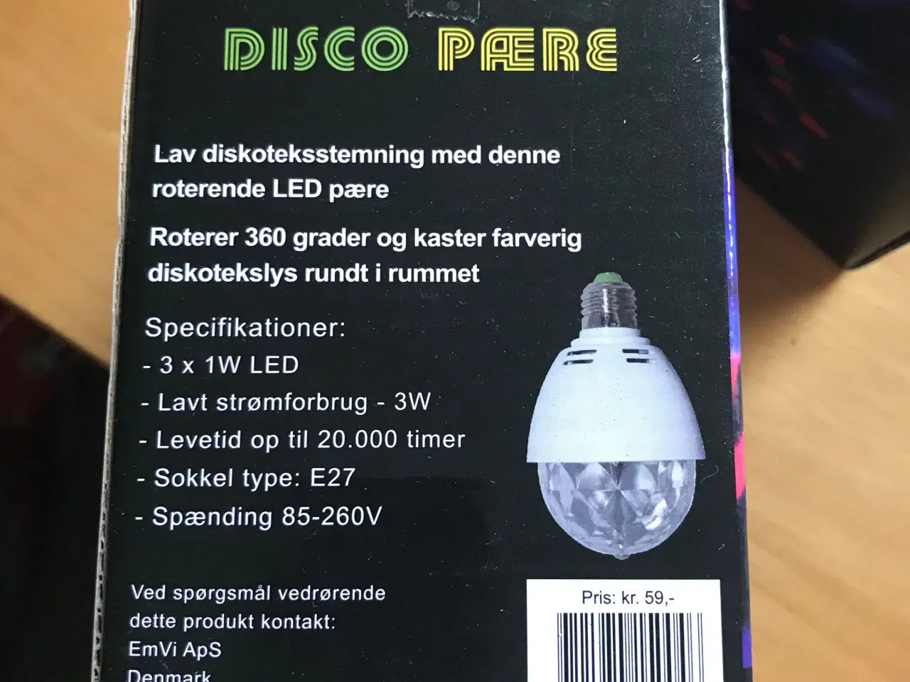 Billede 2 - Nye led discopærer, 3 stk