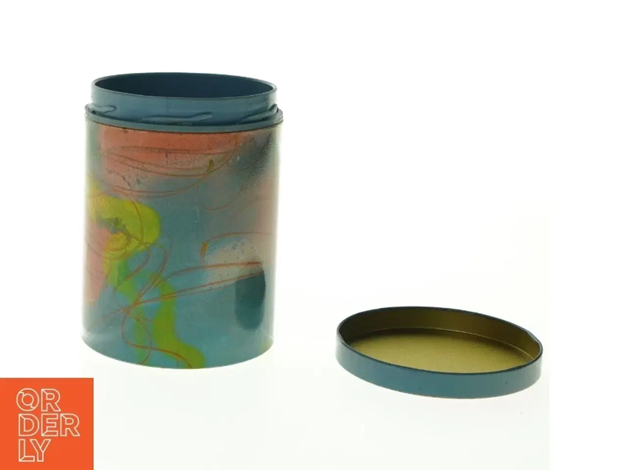 Billede 2 - Irma Dekorativ Kunst dåse med låg (str. H. 15 cm. ø. 11 cm)