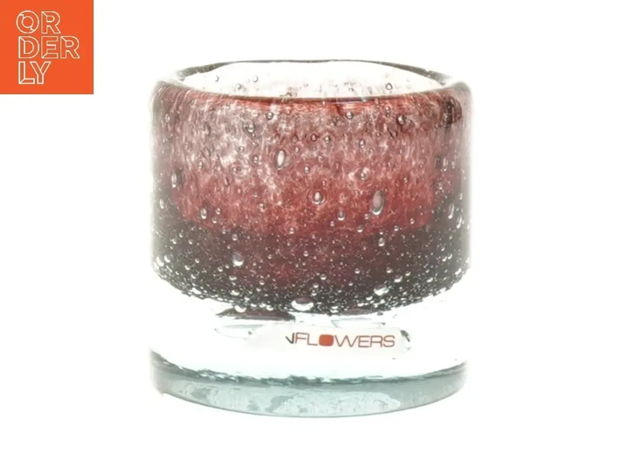 Billede 1 - Glas vase med boblende design (str. 7x6,5 cm)