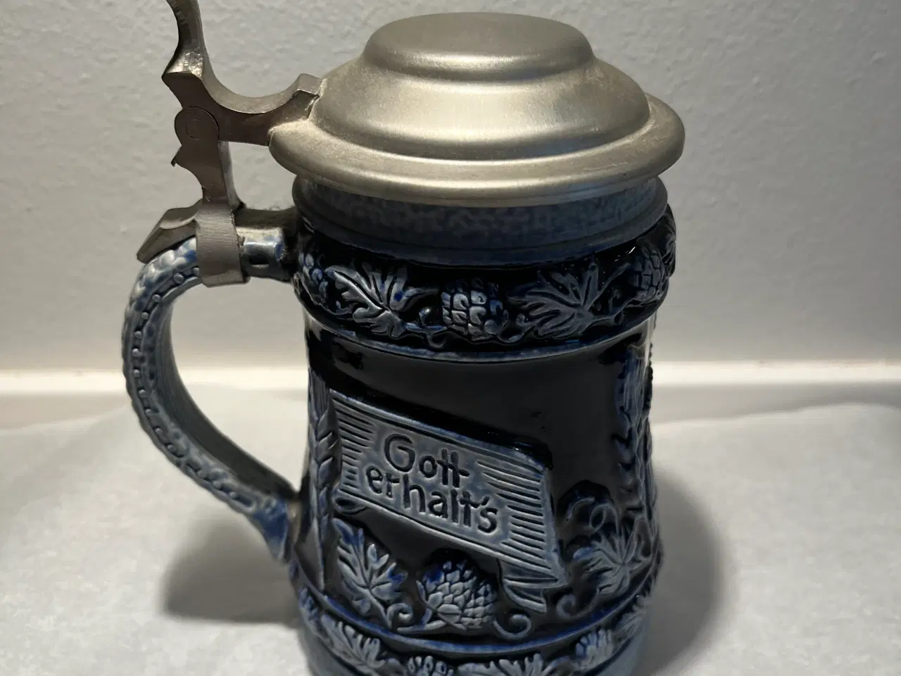 Billede 2 - Ølkrus med tinlåg og tekst