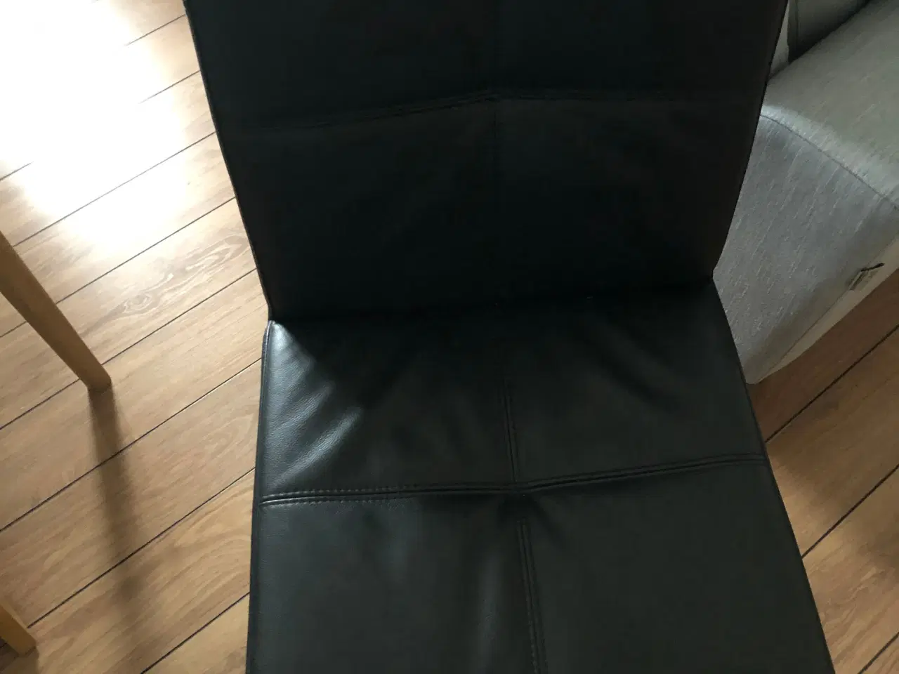 Billede 1 - Spise stole sort læder 6 stk