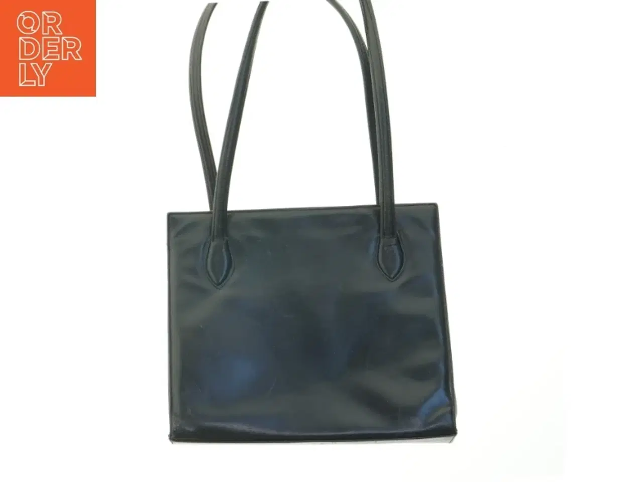 Billede 2 - Skuldertaske i læder fra Andiamo (str. 26x30 cm)