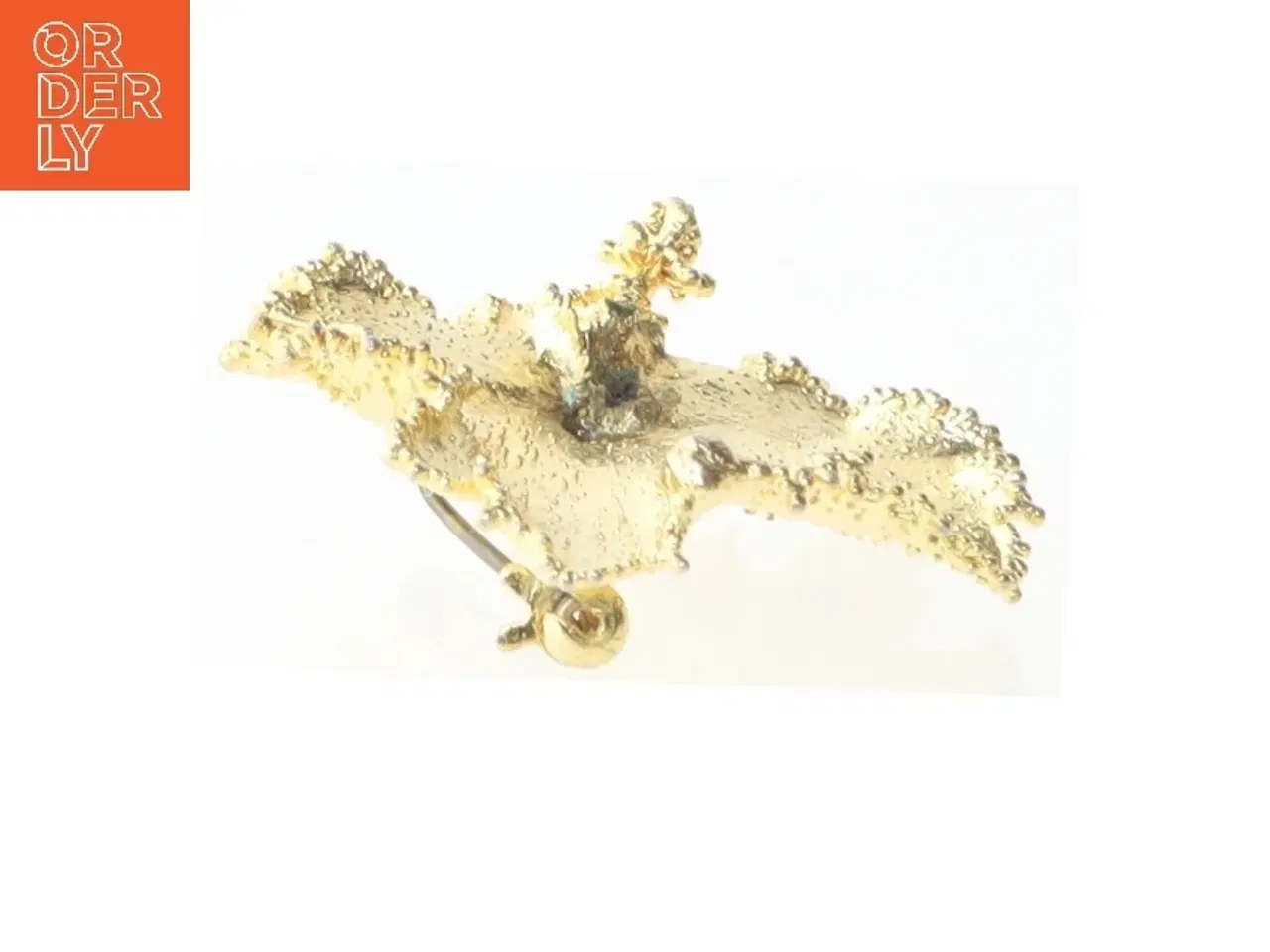 Billede 2 - Guldblad broche (str. Ø 4 cm)Flora Danica