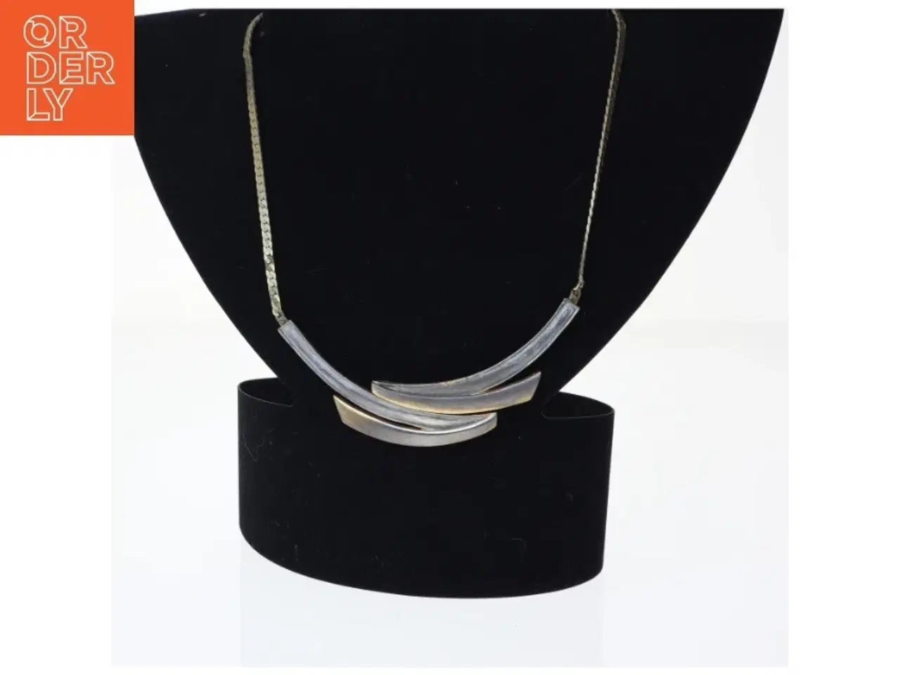 Billede 1 - Sølvfarvet halskæde (str. 40 cm)