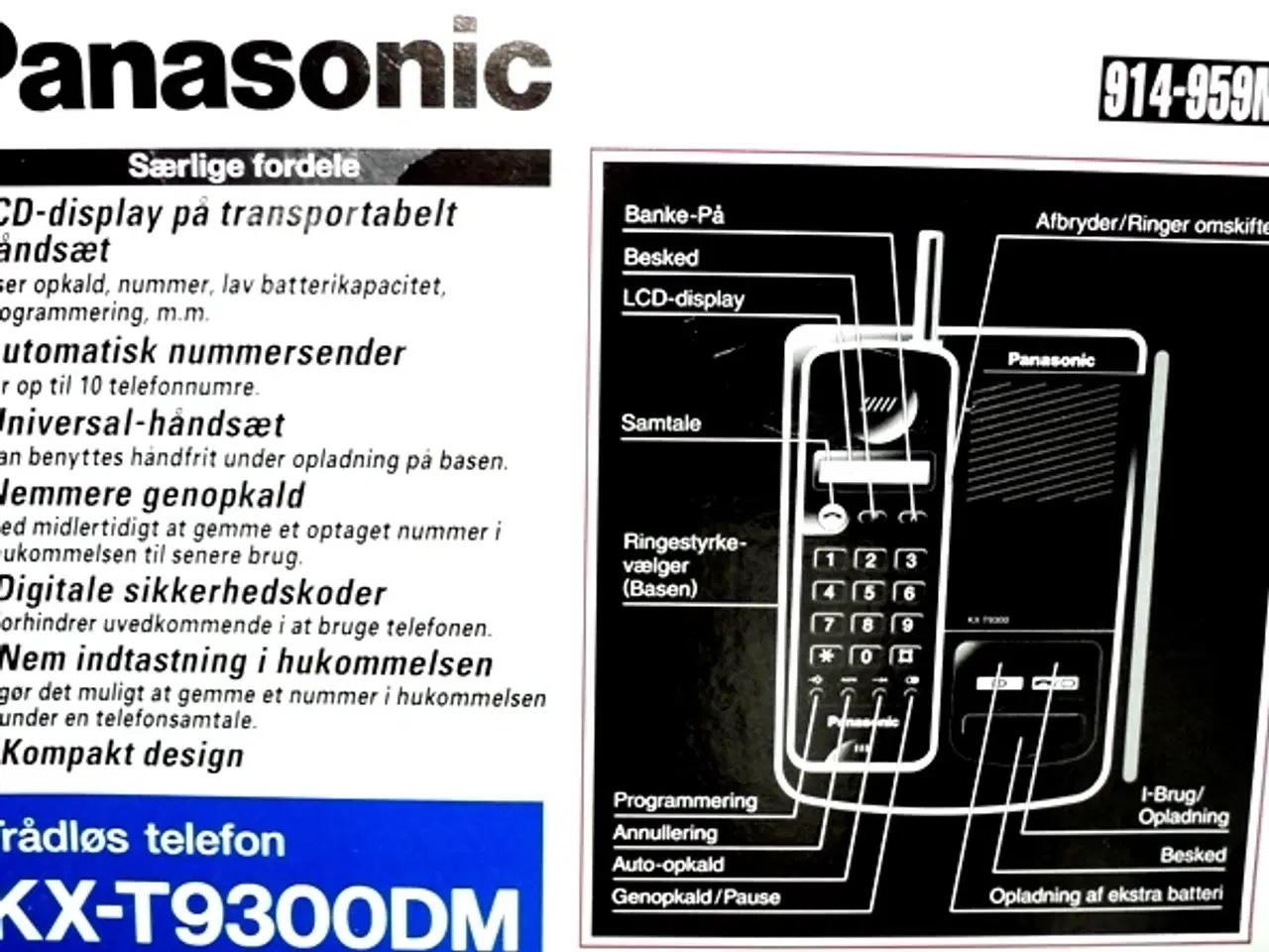 Billede 1 - Perfekt Gave ! - Trådløs Panasonic Telefon