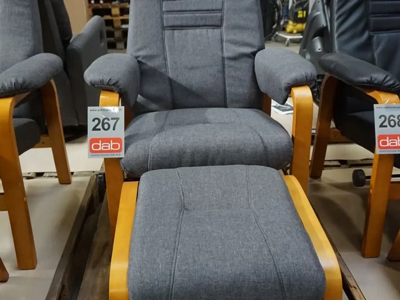 Billede 4 - Otium lænestol inkl. fodskammel - grå