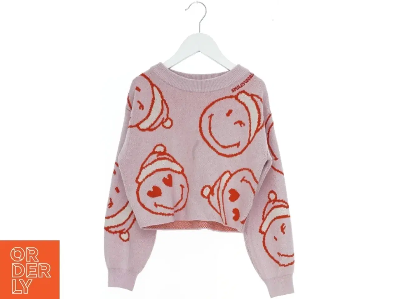 Billede 1 - Striktrøje med smiley print fra H&M (str. 140)
