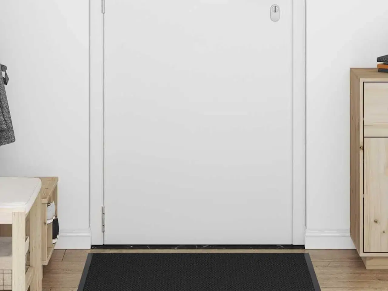 Billede 3 - Dørmåtte Sort 90x150 cm