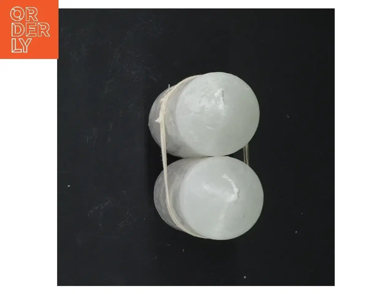 Billede 3 - Hvide stearinlys, sæt af 2 (str. 15 cm)