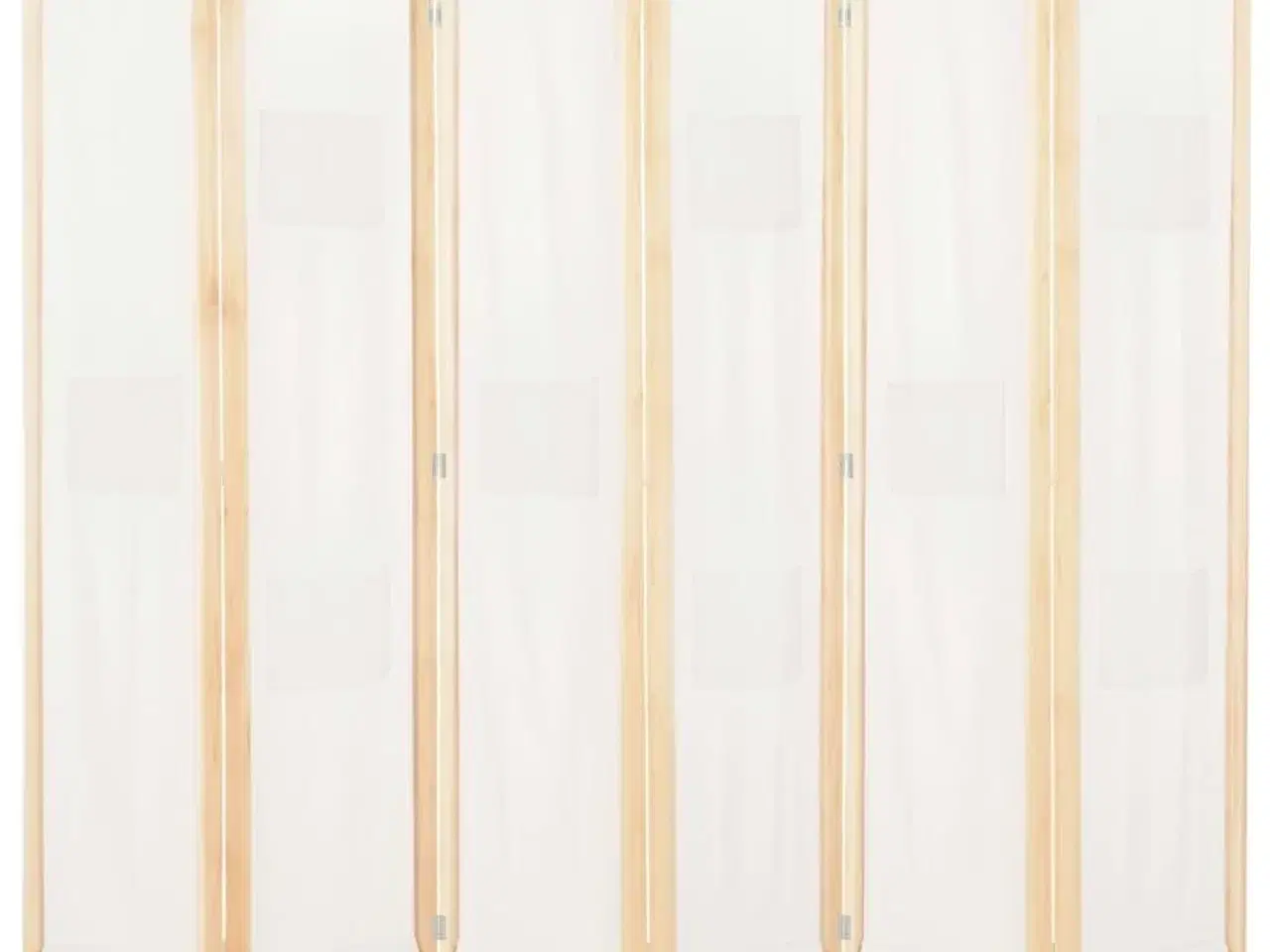 Billede 1 - 6-panelers rumdeler 240 x 170 x 4 cm stof cremefarvet