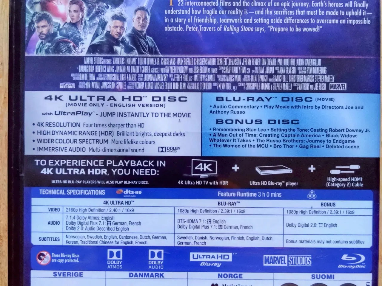 Billede 2 - Avengers Endgame 4K, uåbnet, Ultra HD Blu-ray