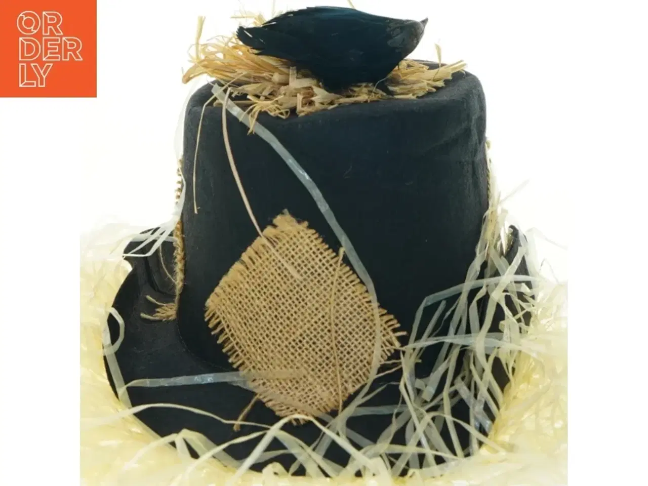 Billede 5 - Dekoreret sort hat (str. Ø. 30 cm)
