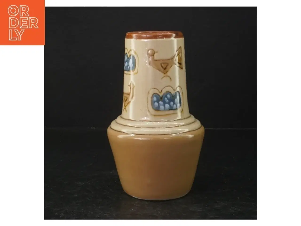 Billede 1 - Keramik vase (str. Ø 7 cm. længde, 18 cm)
